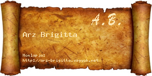 Arz Brigitta névjegykártya