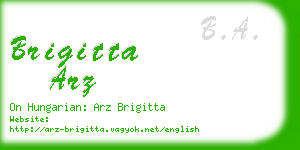 brigitta arz business card
